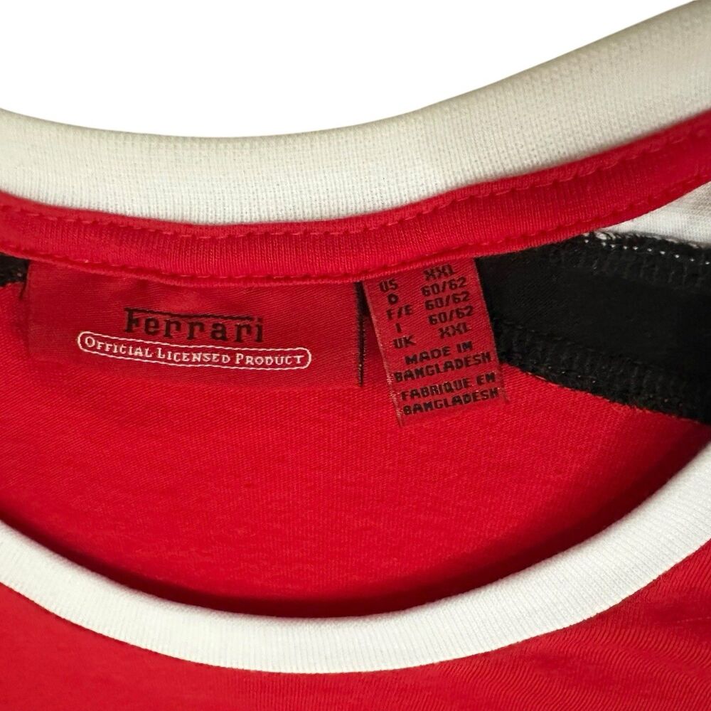 Ferrari T-Shirt Scuderia Red Official Licensed Product Big logo Men's Size XXL - Picture 5 of 10